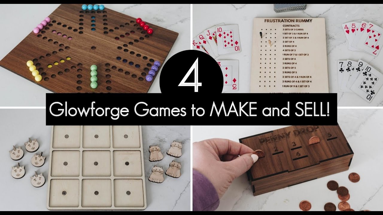 Glowforge Games to Make and Sell | Tips, Tools, and SVGs to make your own!