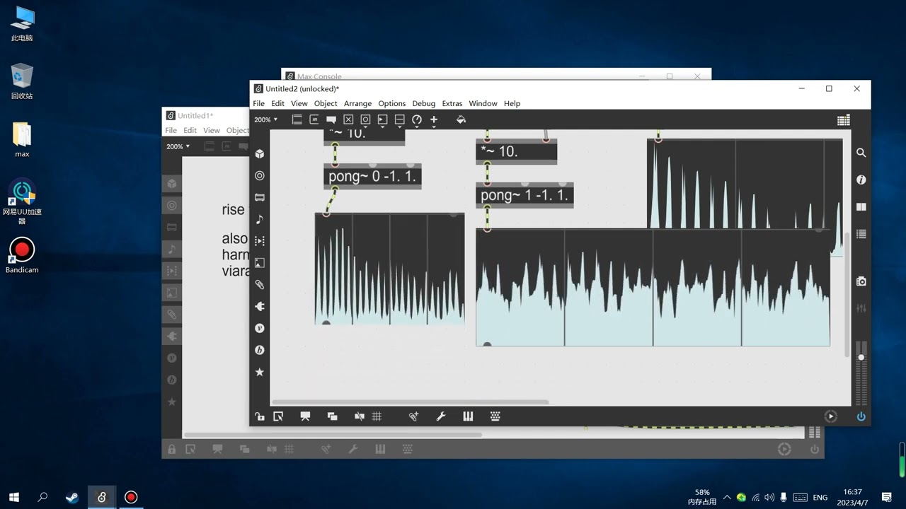 [Max/MSP]simple distortion with clip, fold, and wrap mode