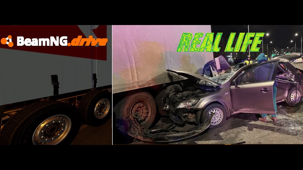 Аварии на реальных событиях в BeamNG drive #2