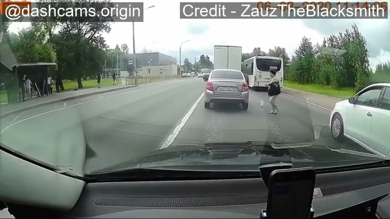 Pedestrian's Close Call: Life or Lemmings Moment #dashcams