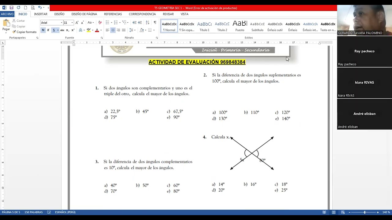 GEOMETRIA SEC 1 VACACIONAL