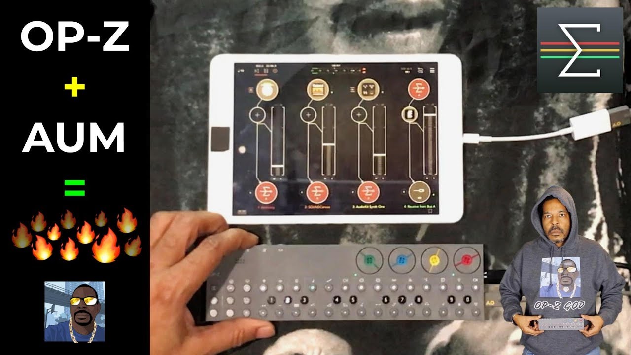 T.E OP-Z plus AUM on the iPad equals FIRE!!!!