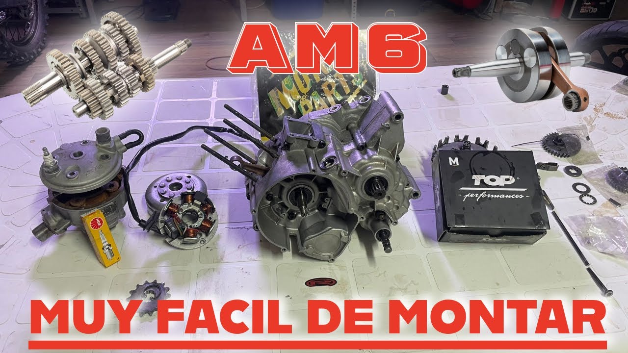 ‼️COMO montar motor minarelli AM6 ( super facil PASO A PASO)⚙️