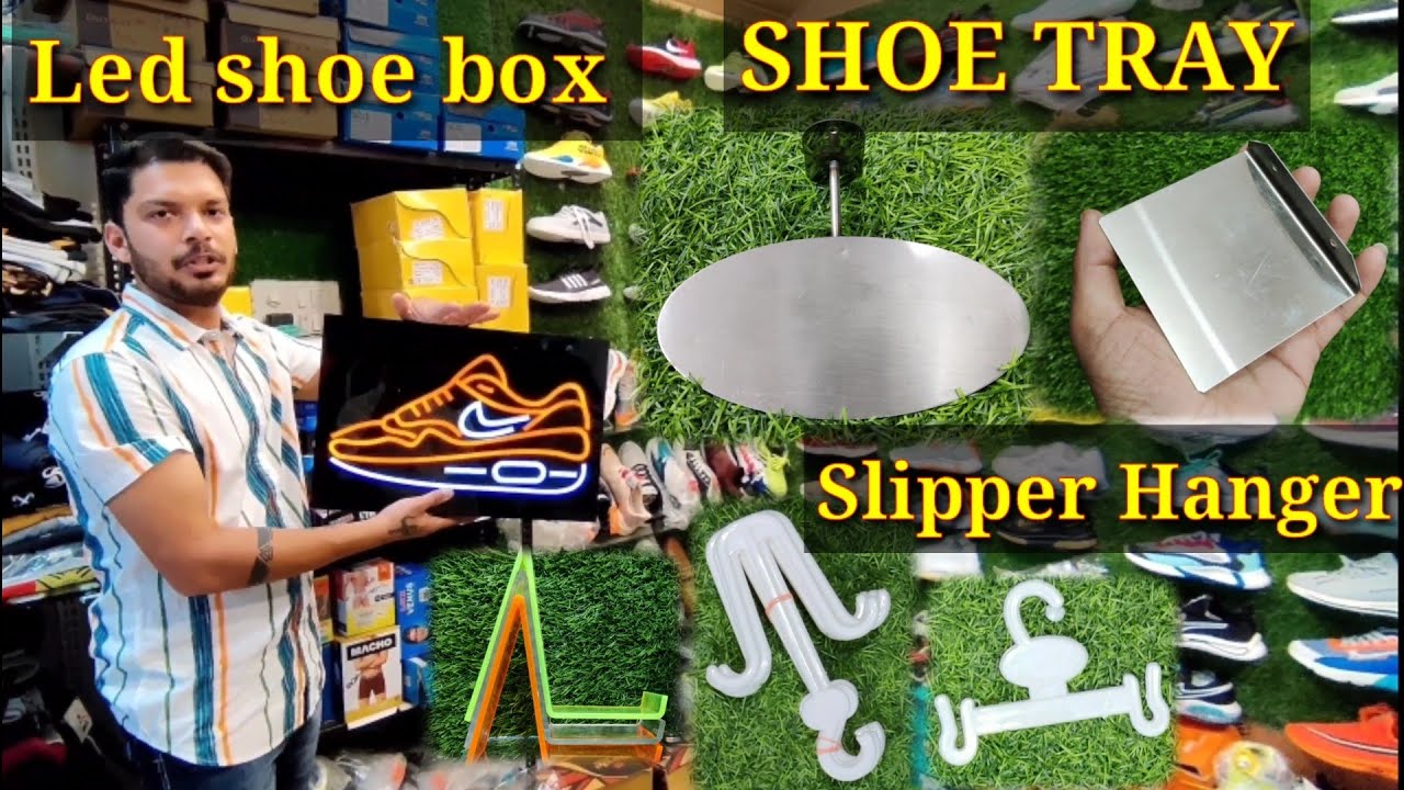Accessories for garments and footwear shop | shoe tray | slipper hanger