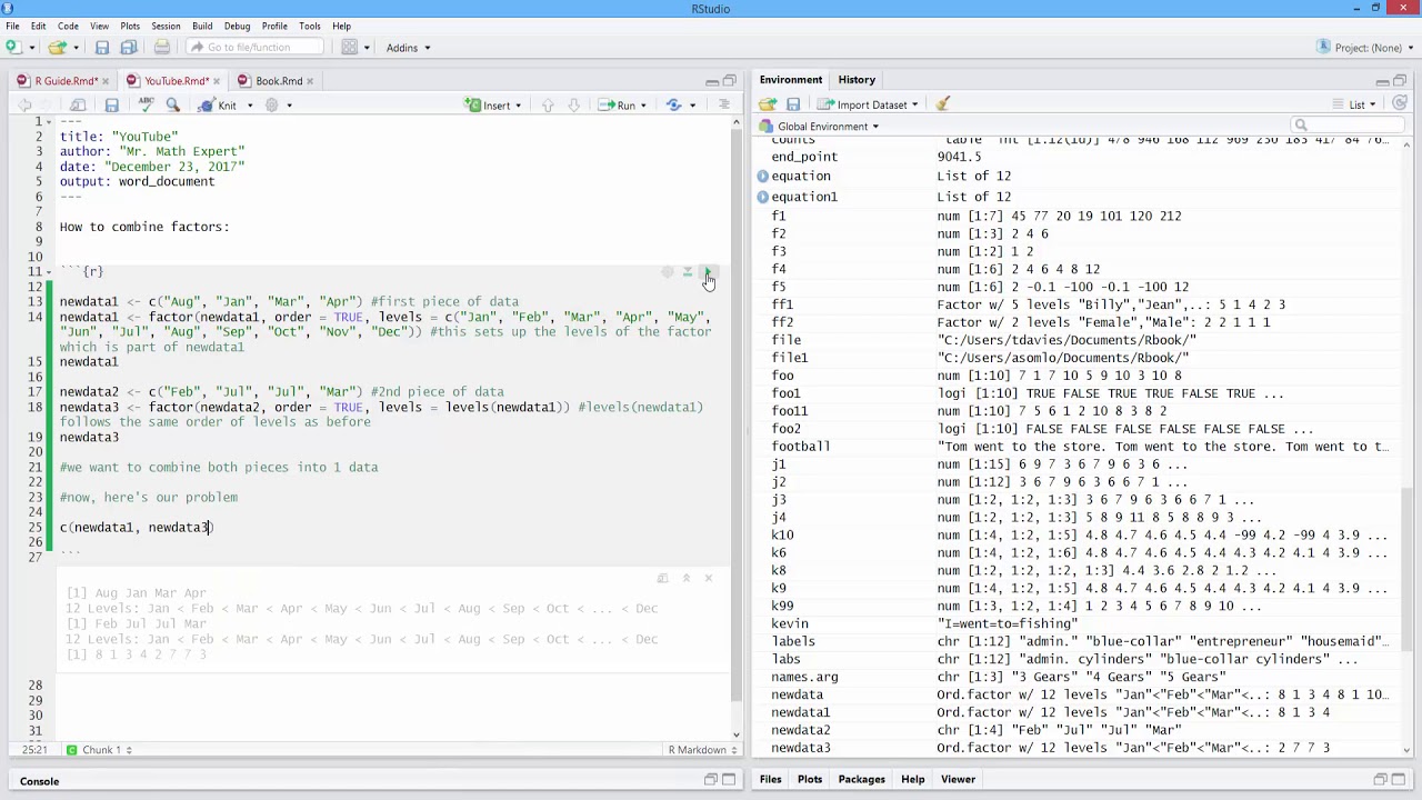 How to Combine Factors in R. [HD]