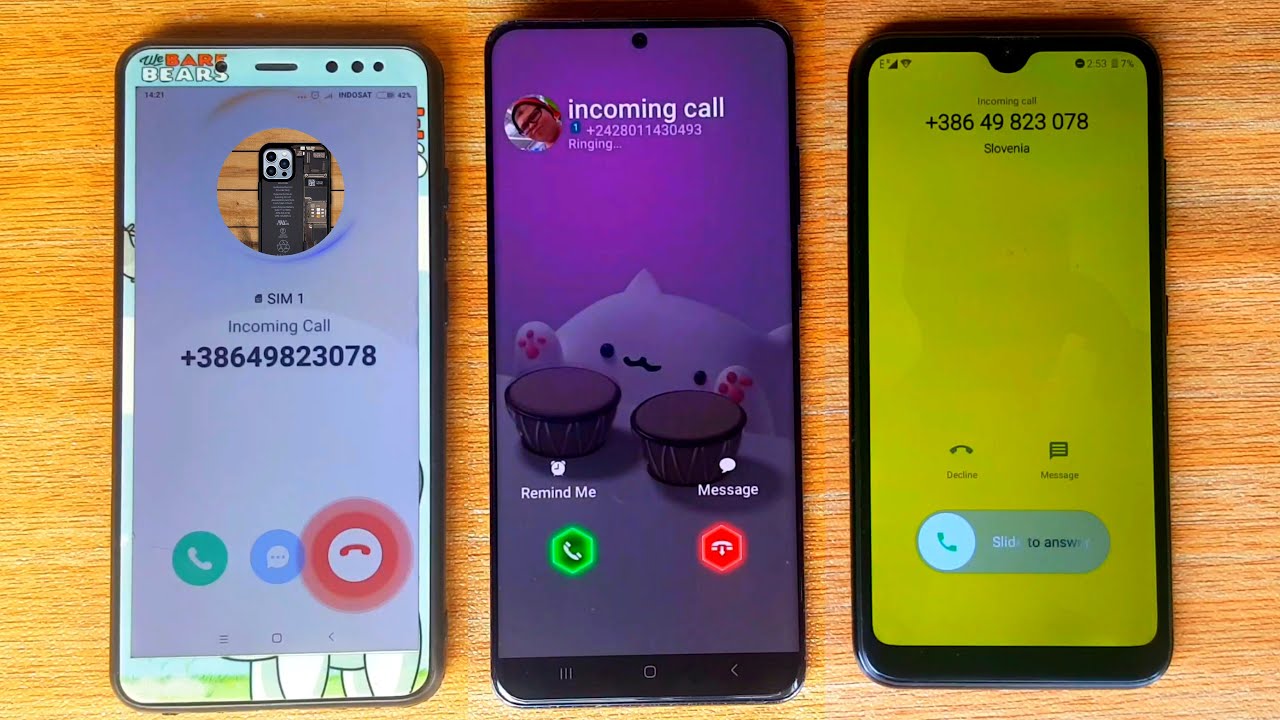 Triple Custom incoming call Screen Xiaomi,Samsung,Coolmi