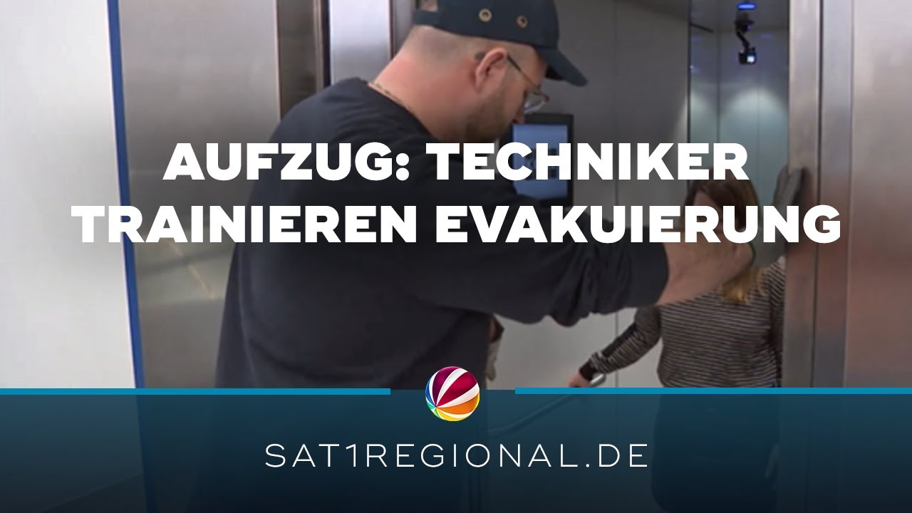 Steckengeblieben im Aufzug? Techniker trainieren Evakuierung in Hannover