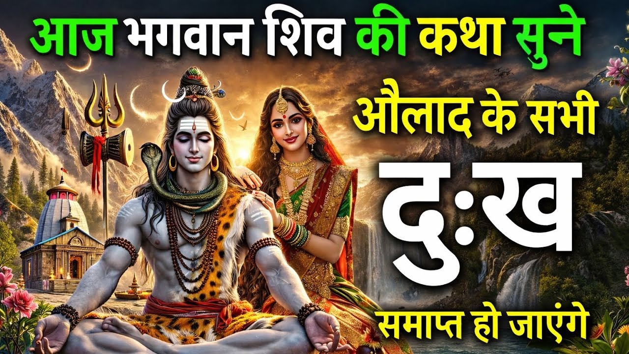आज भगवान शिव की कथा सुनने से औलाद के सभी दुःख समाप्त हो जाएंगे 🙏🔱 | Shiv Katha | #shivkatha #mahadev