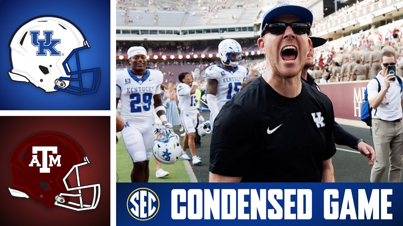 Kentucky Wildcats против Texas A&M Aggies (№ 9) | Сокращенная версия матча | Студенческий футбол ...