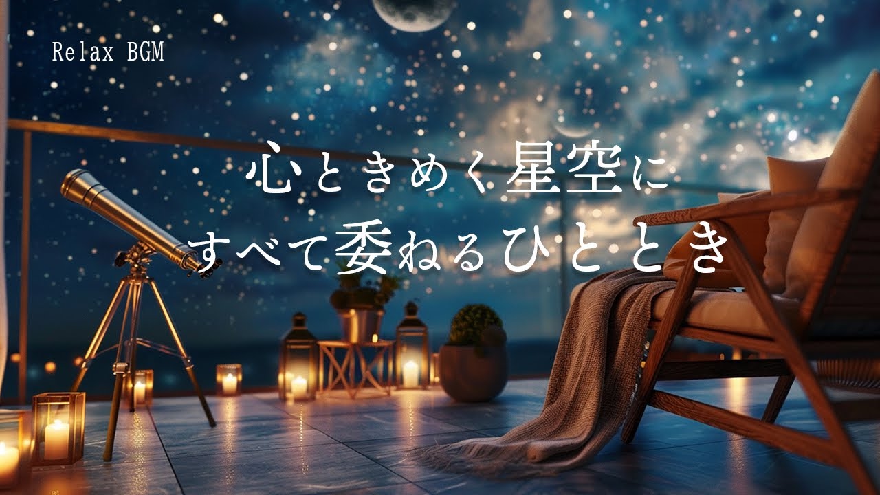 【癒しBGM】心ときめく星空に、すべて委ねるひととき｜やさしいピアノ｜ヒーリングミュージック｜癒し｜瞑想｜睡眠