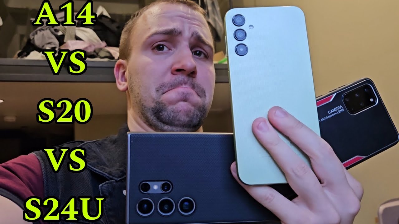 Samsung galaxy s24 ultra vs A14 vs s20 ... обзор и сравнение,  почему не стоит брать бюджетник