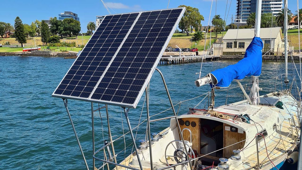 Pivoting Solar Panels and Battery Installation - Yacht Restoration #12