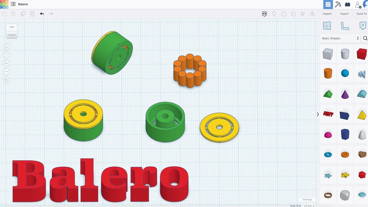 Balero | Rodamiento| Cojinete de rodillos diseñado en Tinkercad para impresión 3D