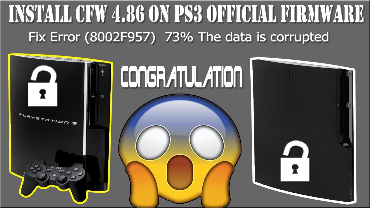 Как установить кастомную прошивку (CFW) на PS3 (OFW 4.86 FAT/SLIM) Исправление ошибки повреждения данных с помощью этого замечательного набора инструментов
