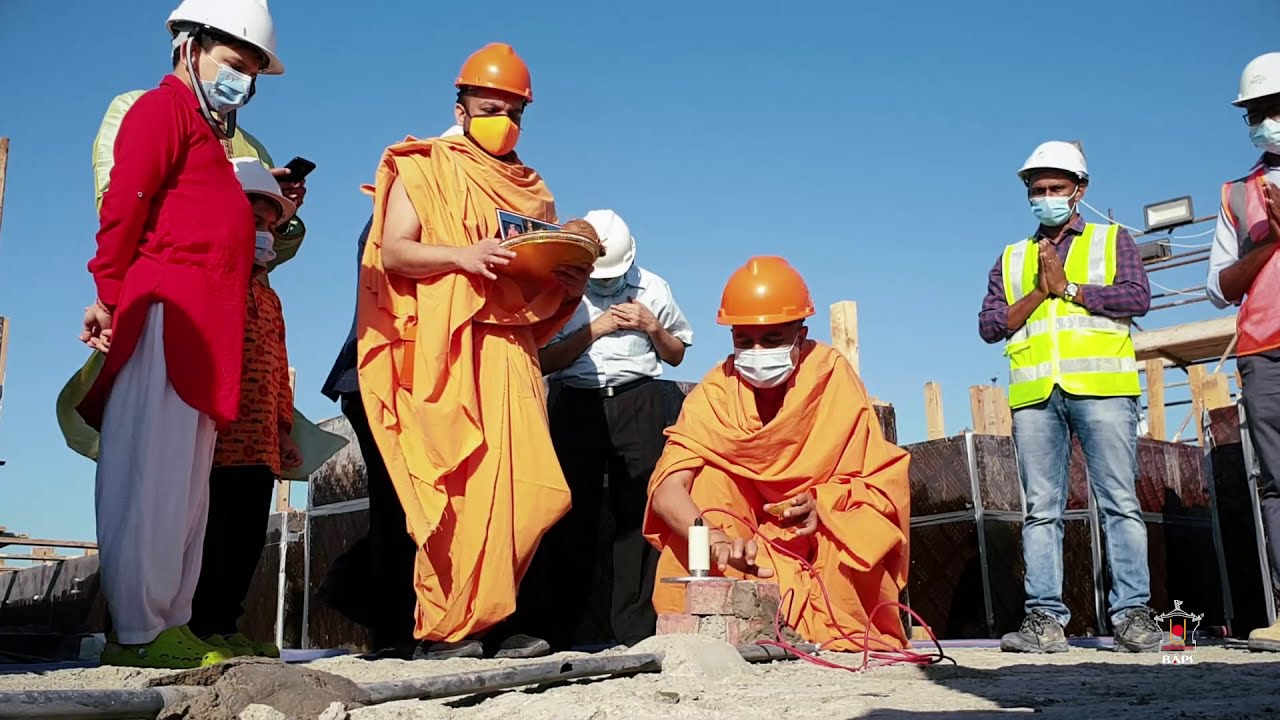 1st Step Concrete Pour, Construction Update - December 2020 I BAPS Hindu Mandir, Abu Dhabi
