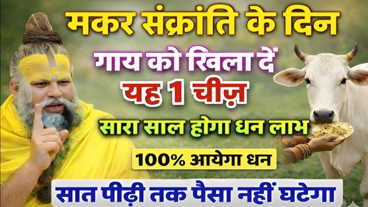 14 जनवरी मकर संक्रांति पर गाय को खिला देना,ये गुप्त बरसेगी लक्ष्मी हो जाओगे माला!#premanandjimaharaj