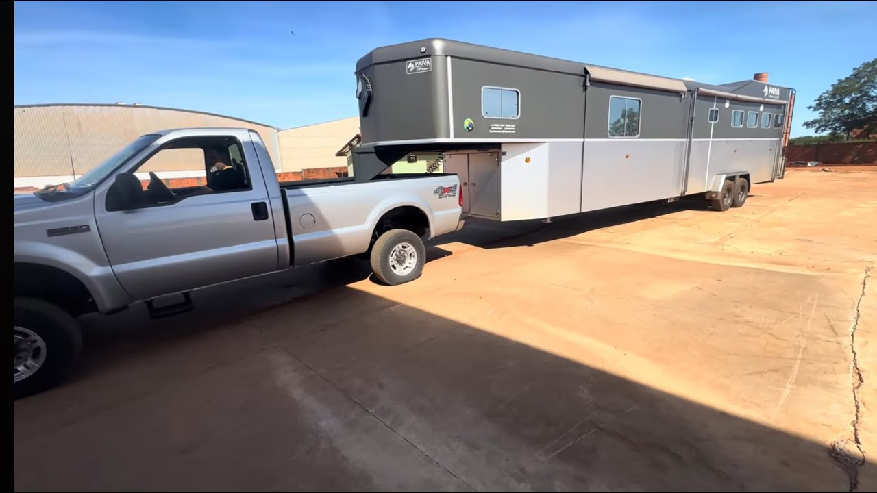 F250 4x4 puxando Trelher de 9 metros olha a brutalidade 