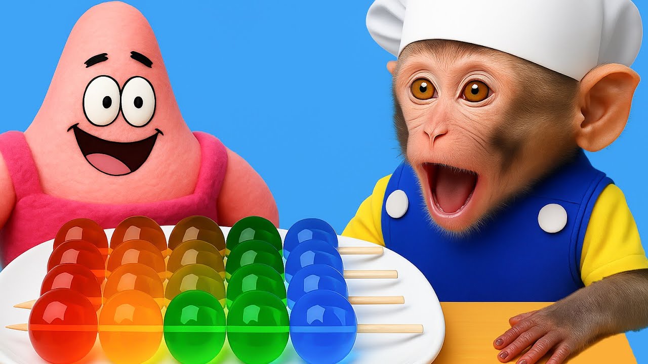 Bibi the Monkey Makes Jelly Skewers in the Kitchen &ndash; Bibi at Home