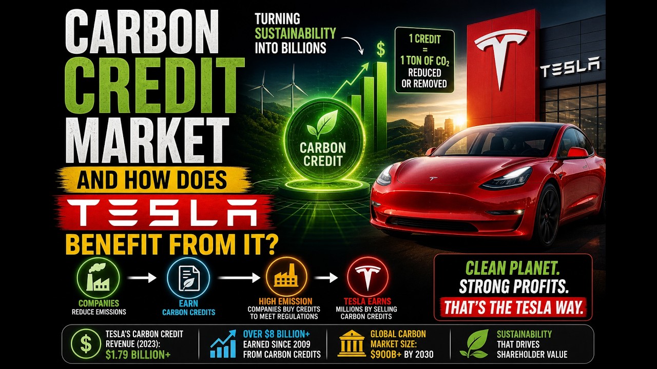 Carbon Credit Market and how does TESLA benefit from it?