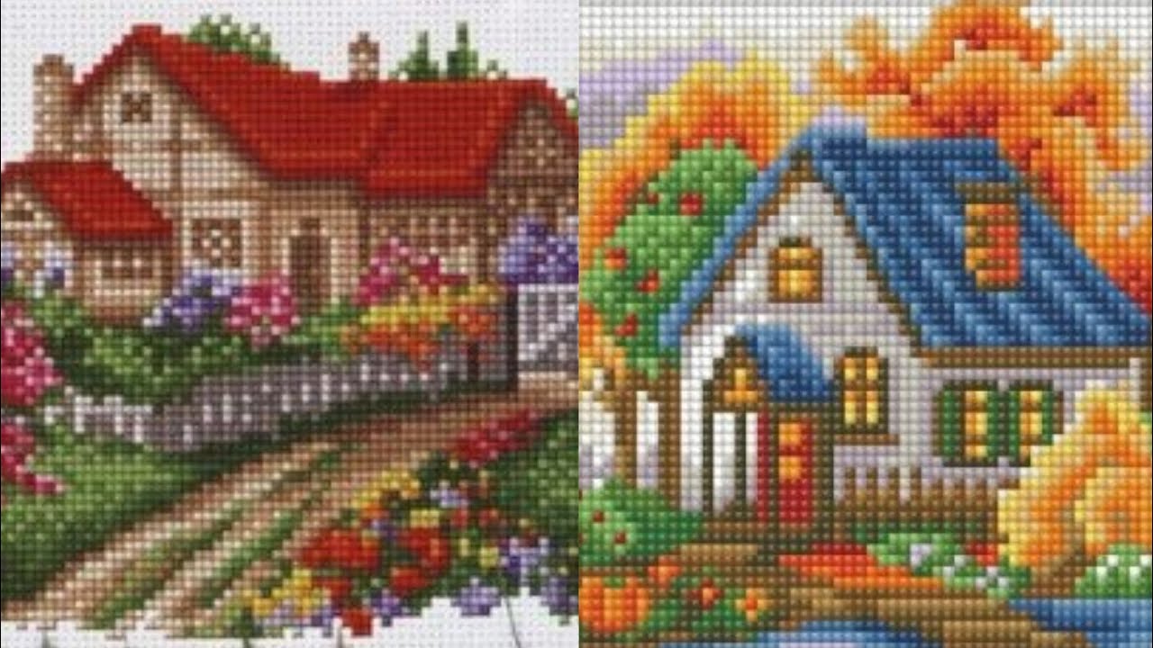 Very Beautiful And Amazing New Houses Cross Stitch patterns