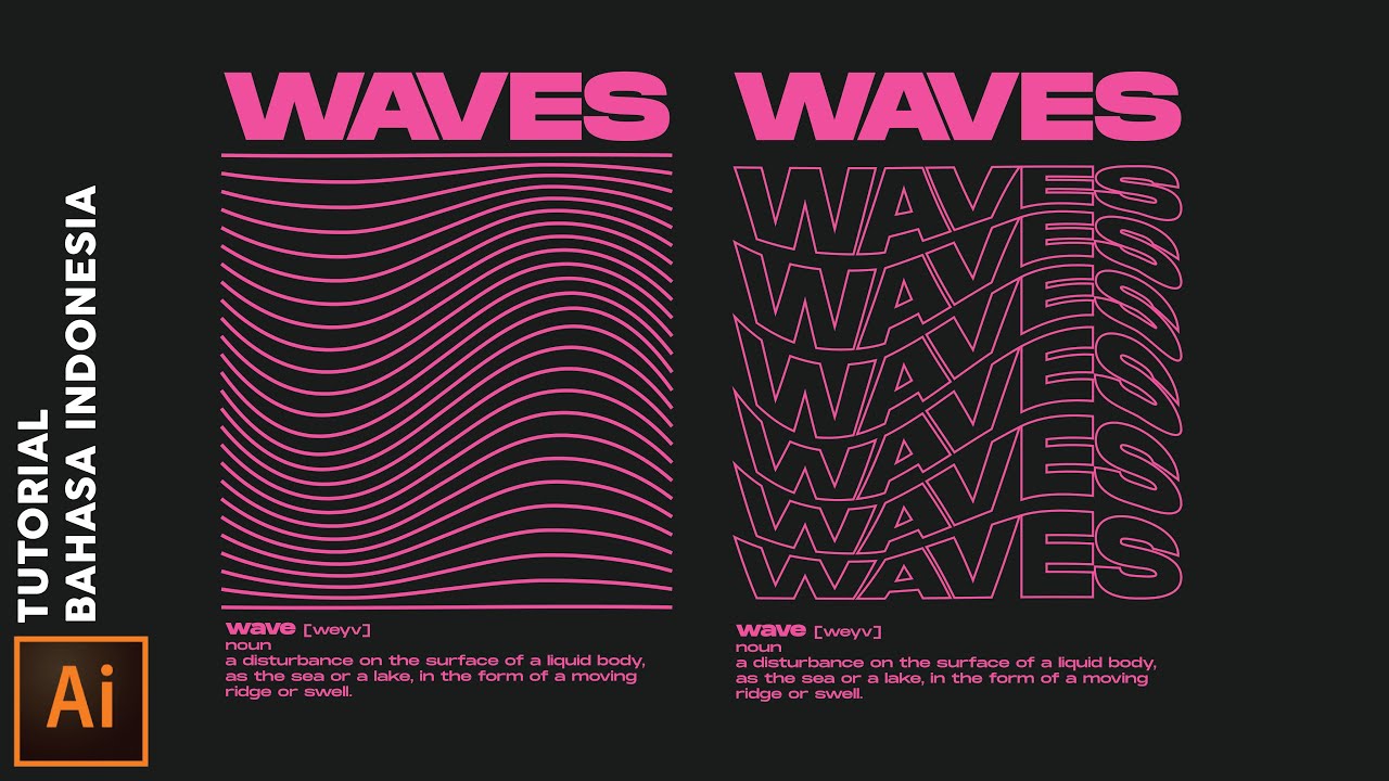 Membuat Garis/Tulisan Bergelombang (Wavy Objects) di Adobe Illustrator