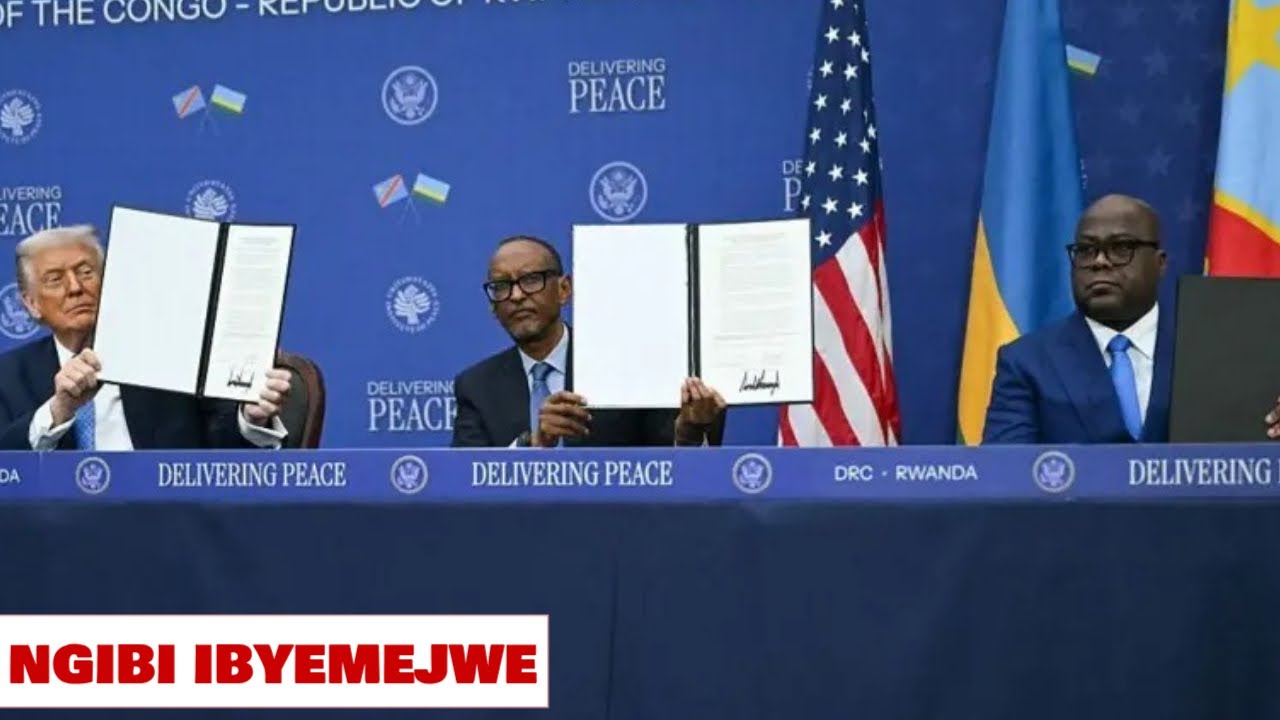 UMVA IJAMBO PEREZIDA KAGAME AVUGIYE I WASHINGTON UBWO HASINYWAGA AMASEZERANO Y'U RWANDA NA CONGO
