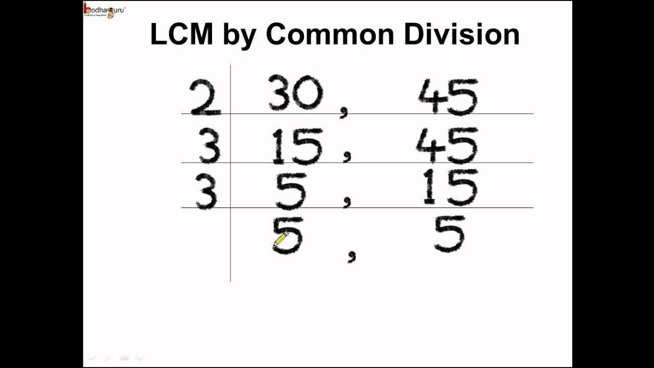 Math - How to find  LCM By Common Division Method - English