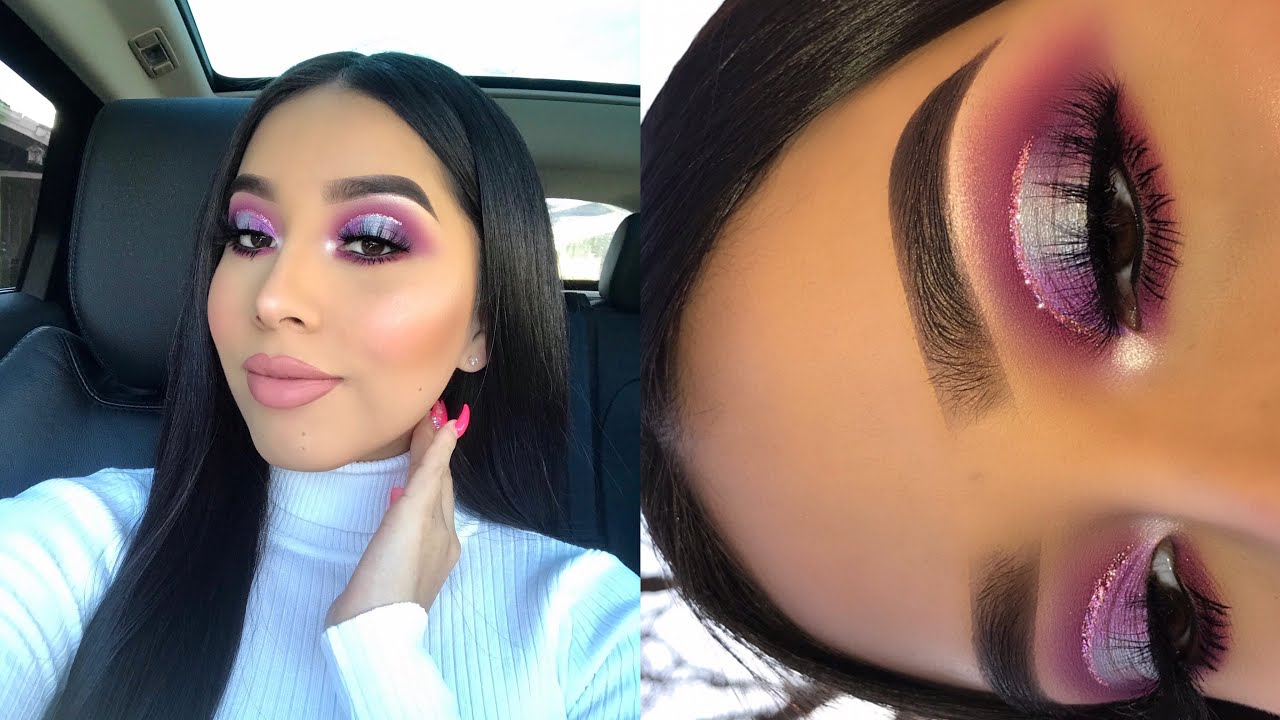 Purple And Blue Glitter Cut Crease | Jocy Reyes