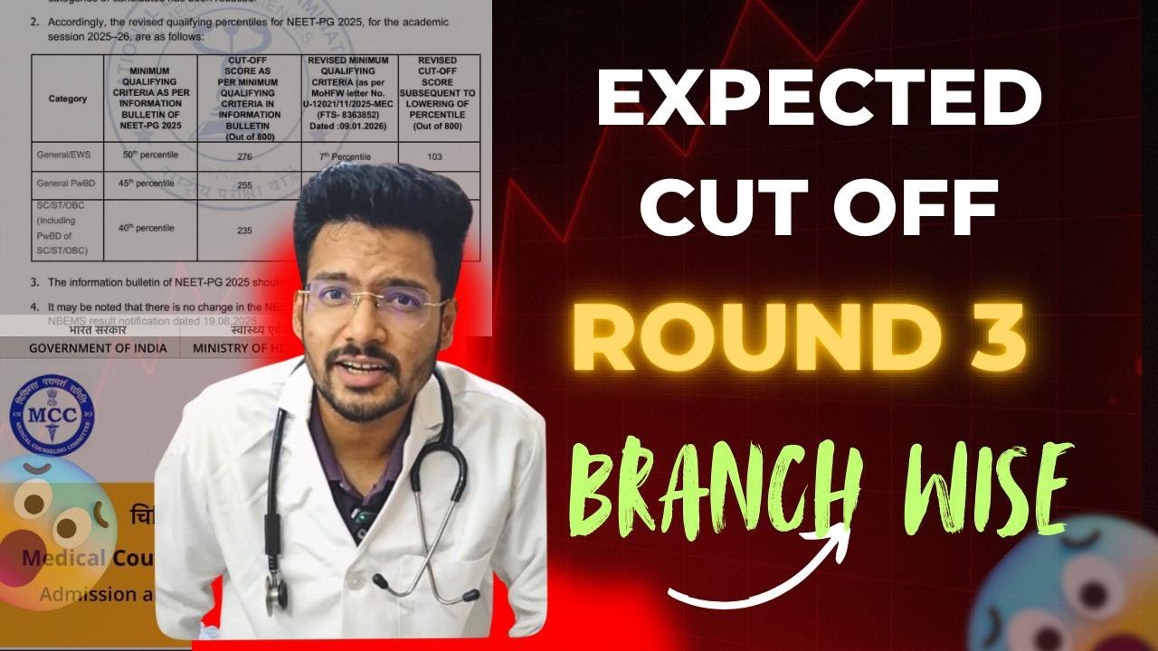 Expected cutt off R3! NEET PG 2025 counselling