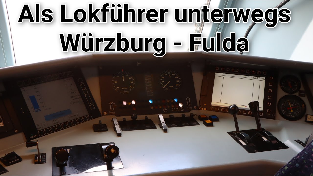 Als Lokführer unterwegs, mit der Baureihe 145 von Würzburg Rbf nach Fulda durch das Maintal