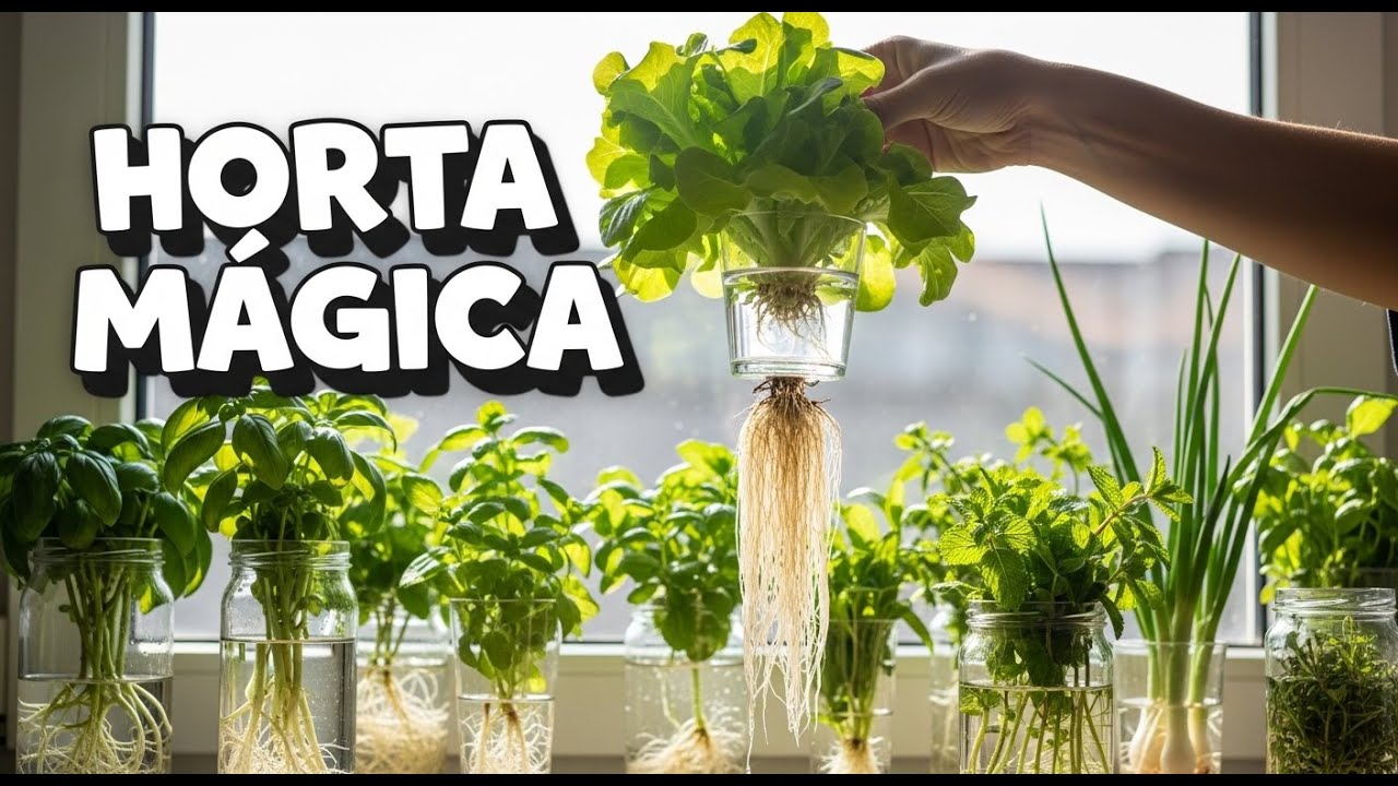 HORTA MÁGICA: Como transformar um Copo com Água em uma Produção de Verduras no seu Apartamento!