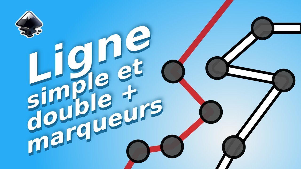 Tuto inkscape : faire une ligne simple ou double avec marqueurs (Q/R)