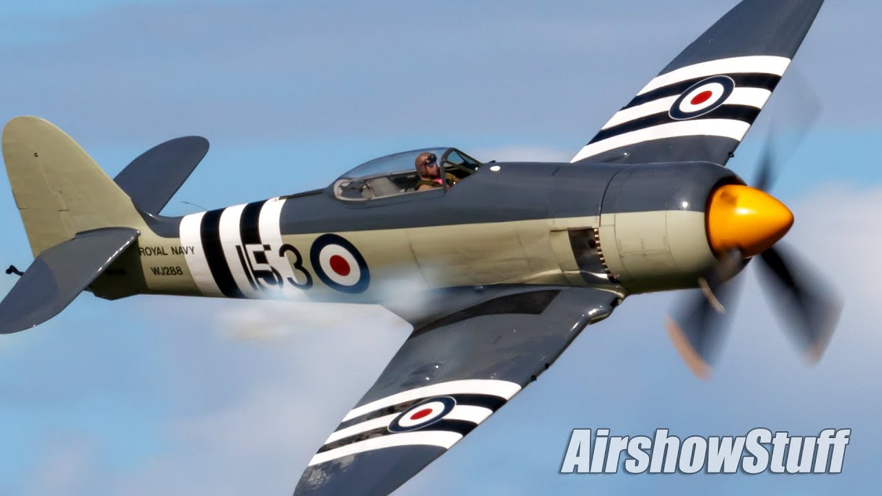 Hawker Sea Fury Aerobatics and Low Flybys - EAA AirVenture Oshkosh 2022