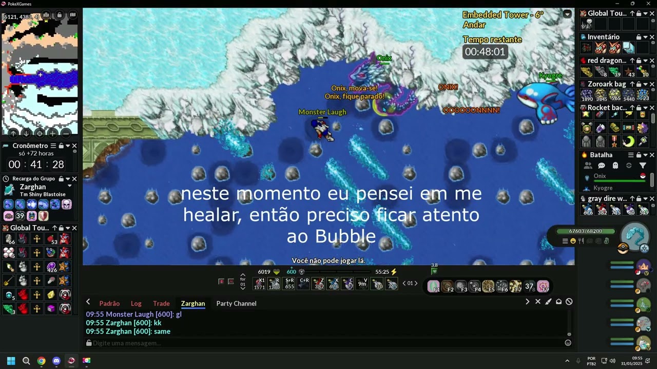 Tutorial Correndo da Kyogre PXG - Tower 6