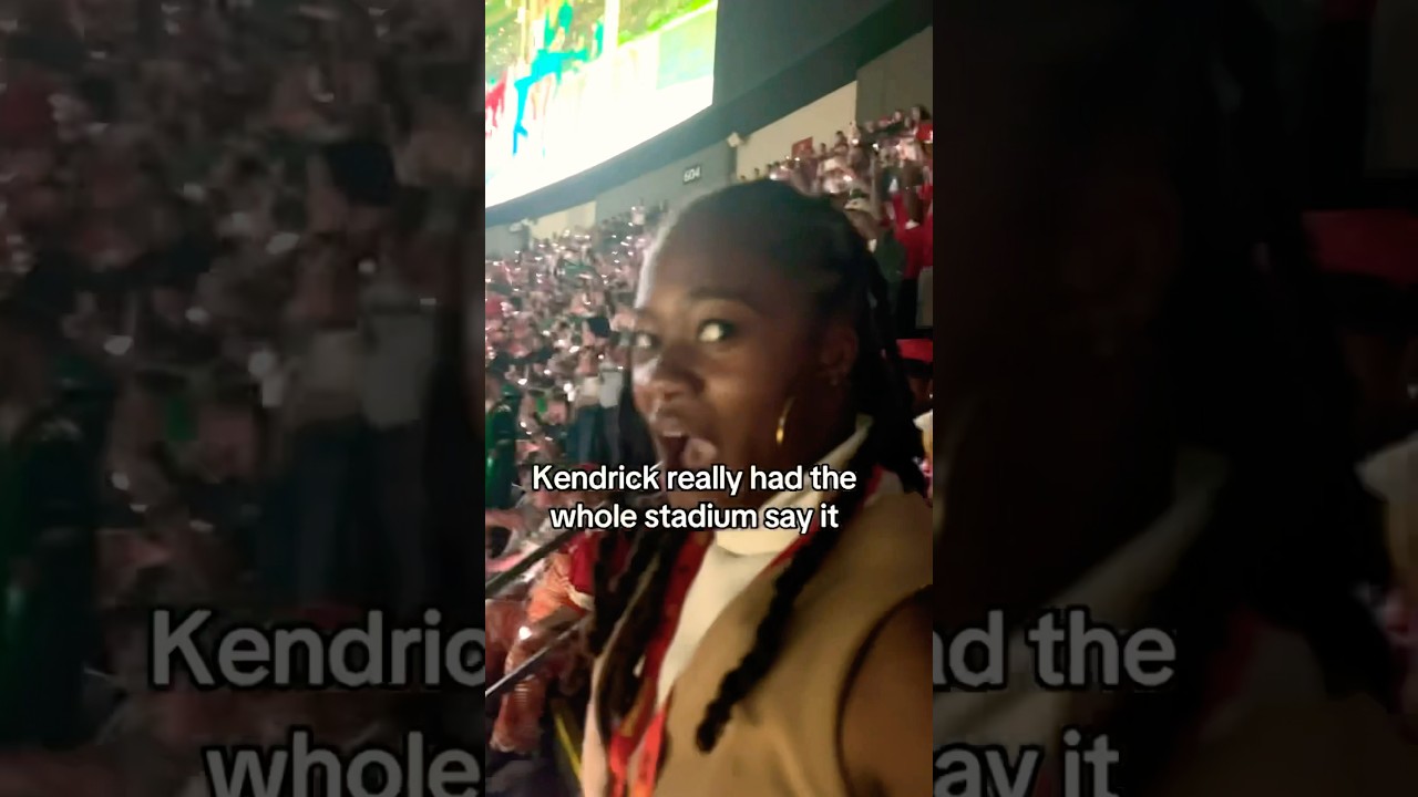 Everyone at Super Bowl screamed &lsquo;A MINOR&rsquo; during Kendrick Lamar&rsquo;s Not Like Us 😳 #kendricklamar #nfl
