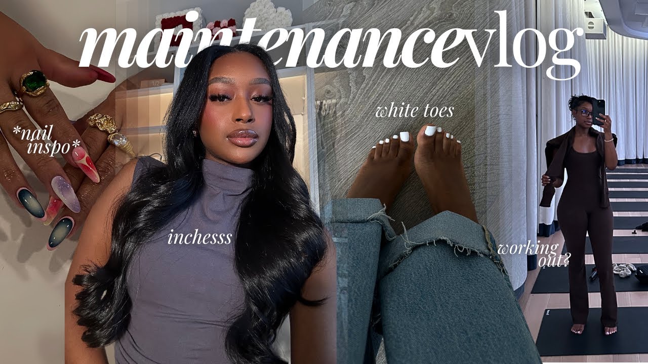 MAINTENANCE VLOG | hair, nails, lashes + working out