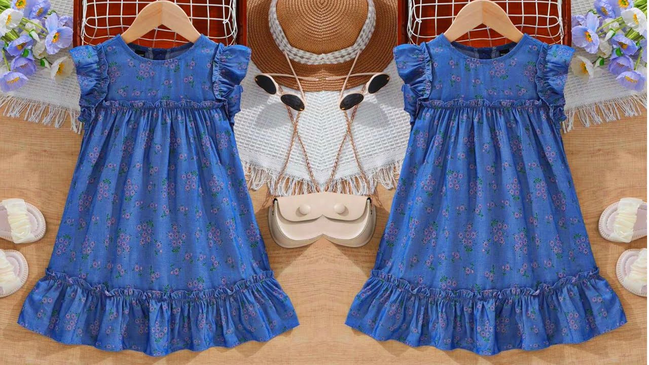 Beautiful Vidmid Baby Frock Cutting and Stitching | DIY Very Easy Baby Frock For Beginners