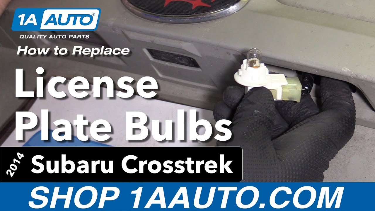 Как заменить лампочки номерного знака Subaru Crosstrek 14-17
