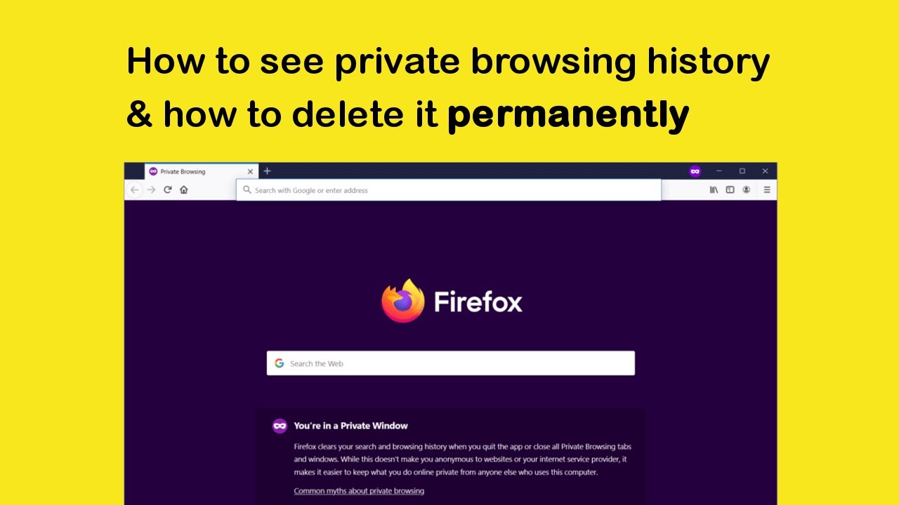 How to view Firefox private browsing history & how to delete it permanently (using CMD)