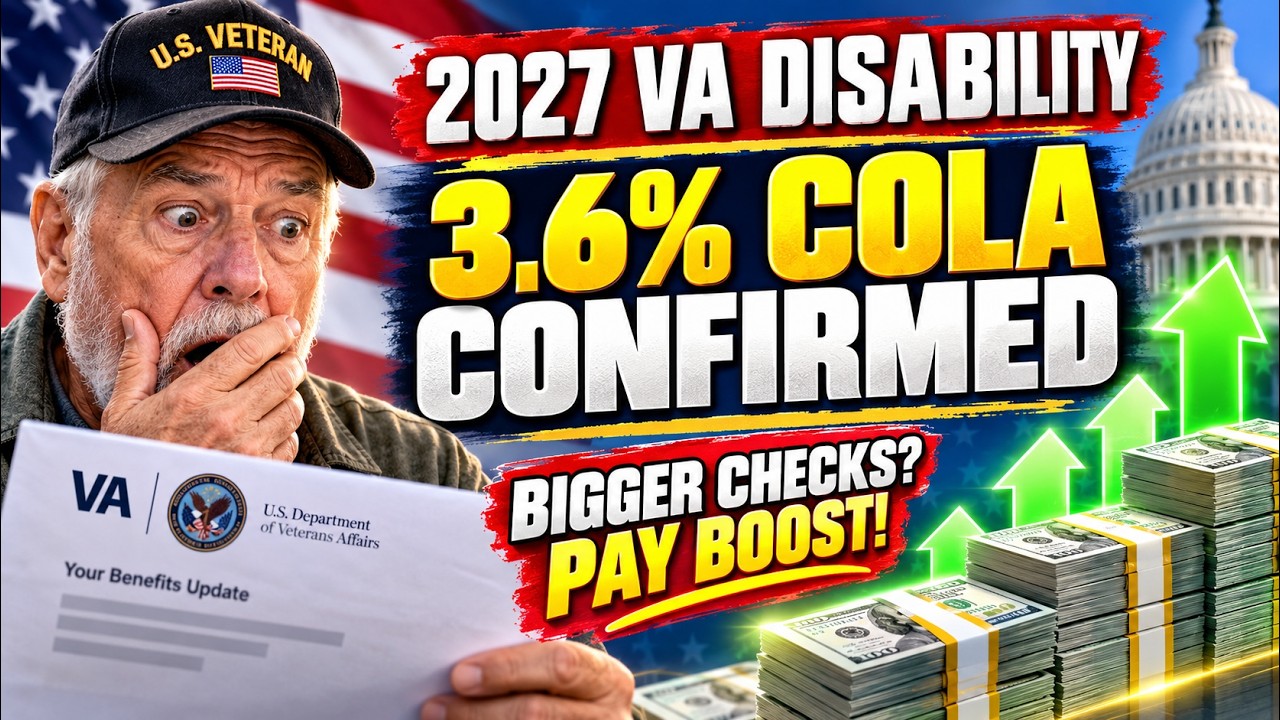 2027 VA Disability Rates CONFIRMED! 3.6% COLA Increase, New Pay Chart & Bigger Checks