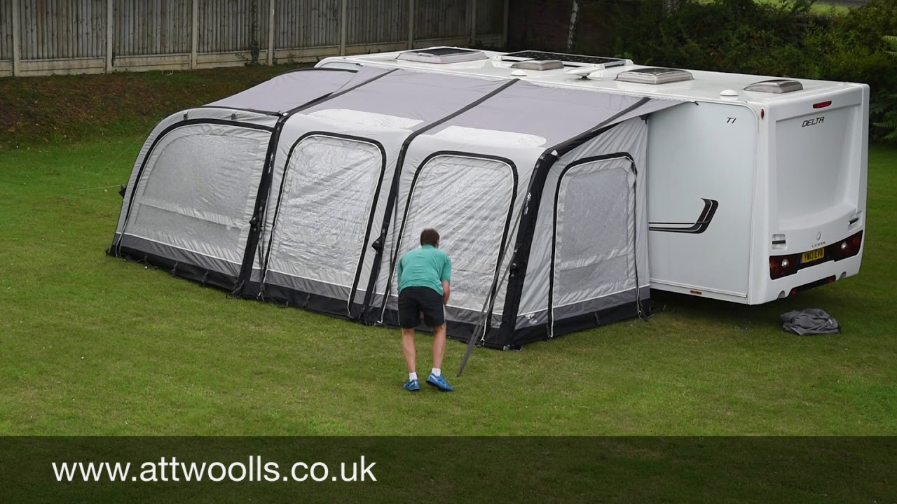 Vango Varkala Connect Awning Pitching & Packing (Real Time)
