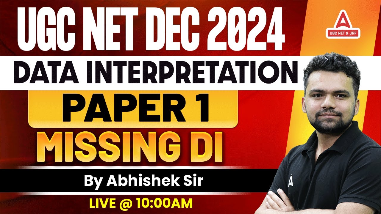 Data Interpretation For UGC NET Paper 1 | Missing DI By Abhishek Kaushik