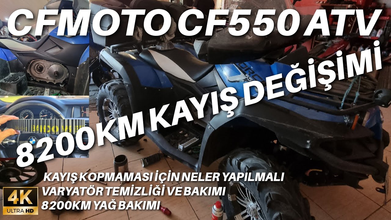 Cfmoto Cforce 550 Atv Varyatör Kayışı Değişimi | Varyatör Temizliği | 8200km Bakımı | CF550 Belt