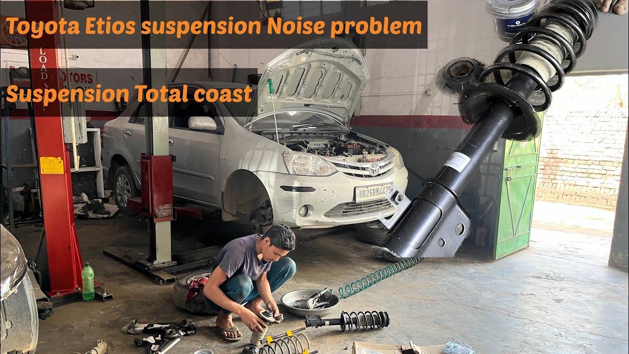 Toyota Etios suspension work | Toyota Etios suspension noise || om motors Dharuhera Haryana