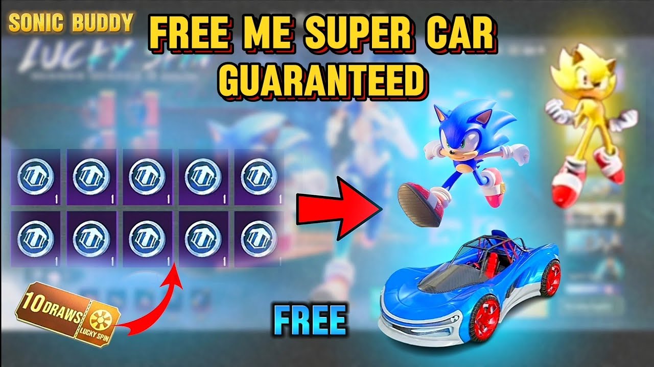 Free Me Super Car Guaranteed Sonic Buddy #sonicbuddy #sonic #aligamingyt #freesupertric #trick #free