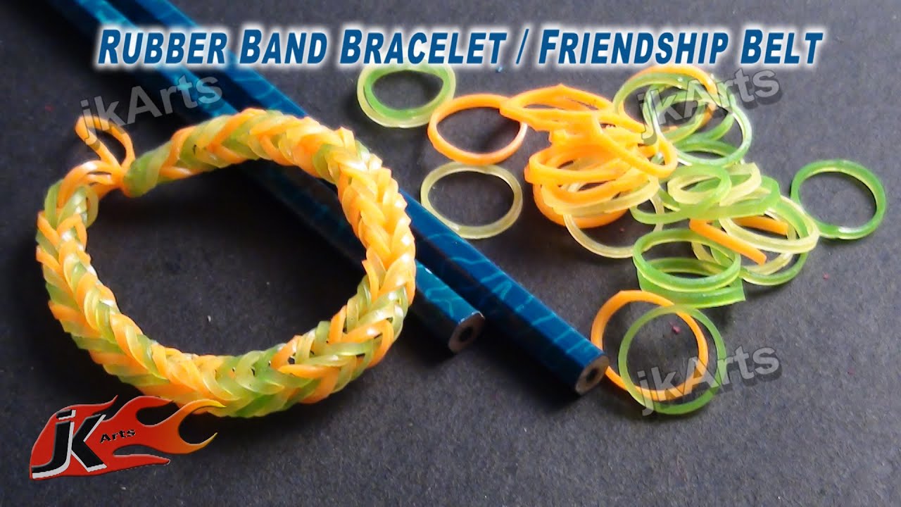 loom bands Bracelet without a loom | How to make | JK Arts 318