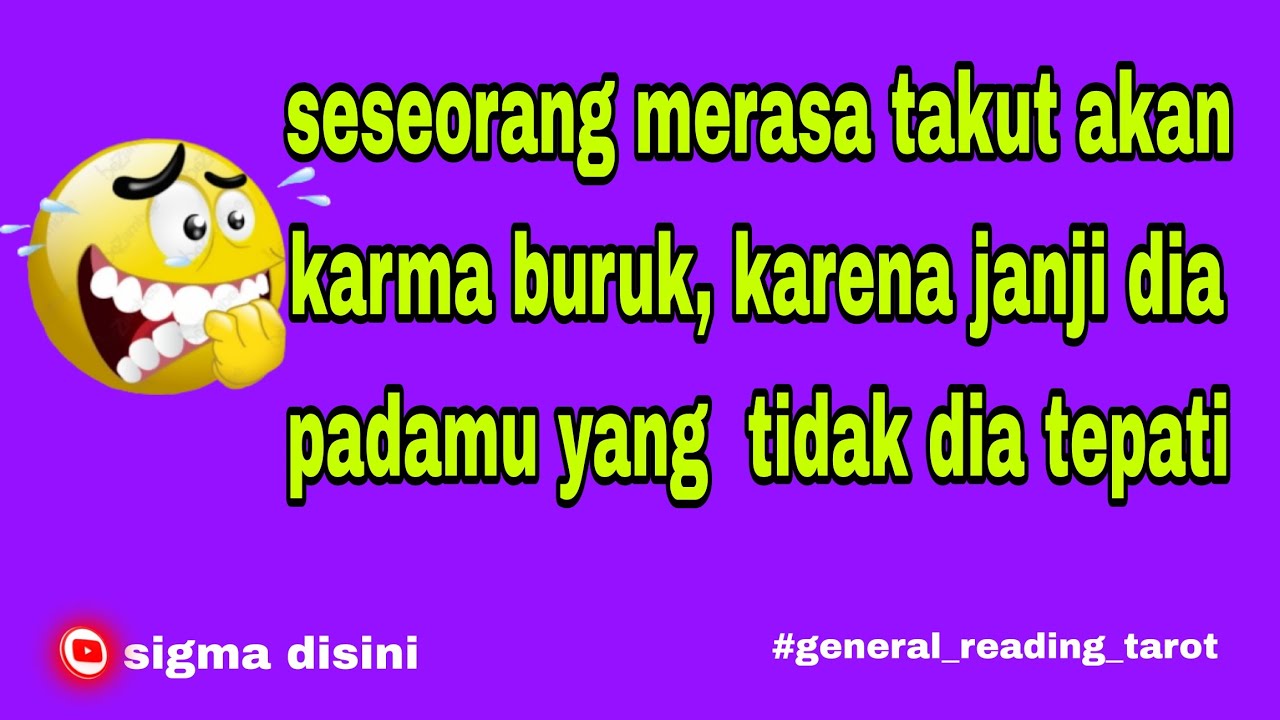 ☂️SESEORANG MERASA TAKUT KENA KARMA BURUK, KARENA JANJINYA KE KAMI YG TIDAK DIA TEPATI😳☂️#tarot 