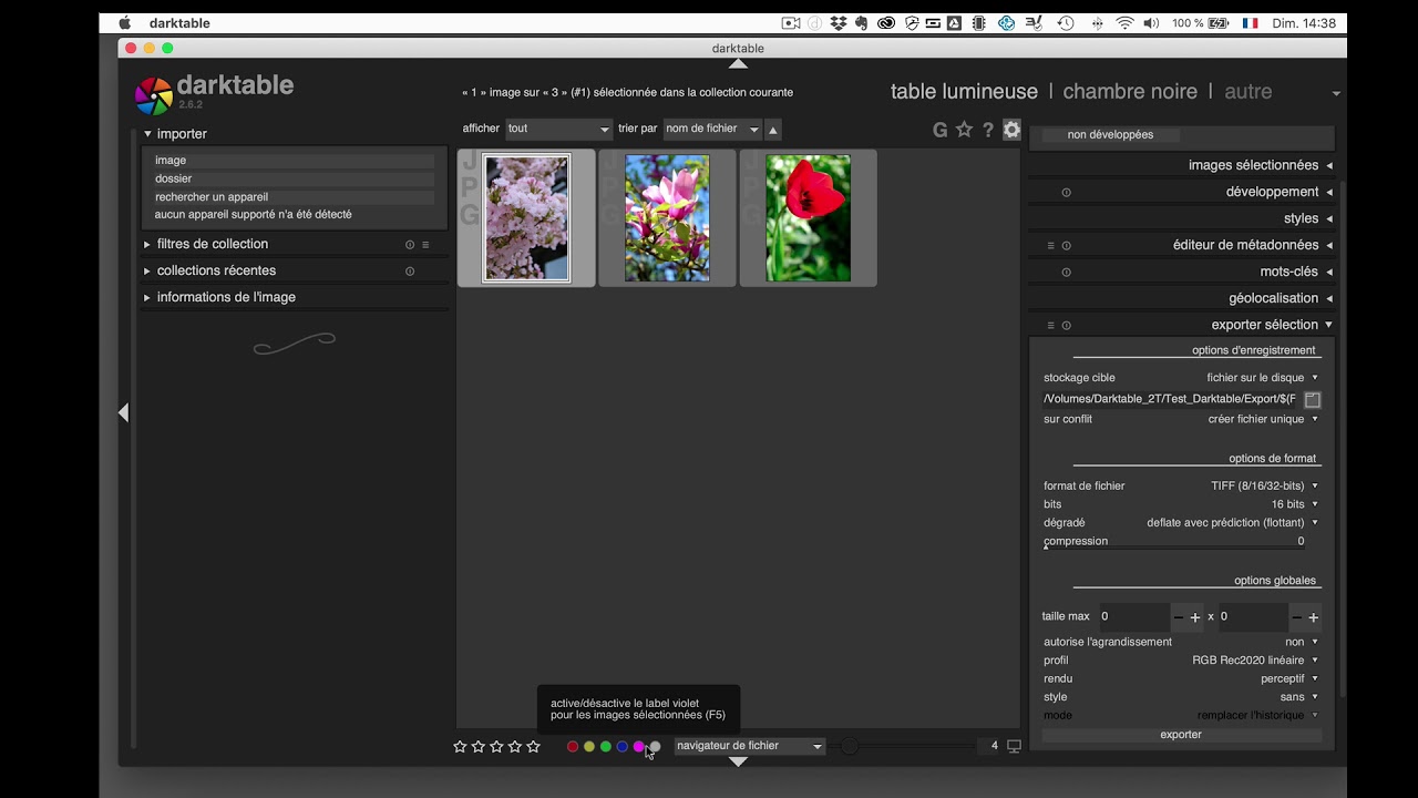 Darktable: traitement photo pour augmenter la nettet&eacute;