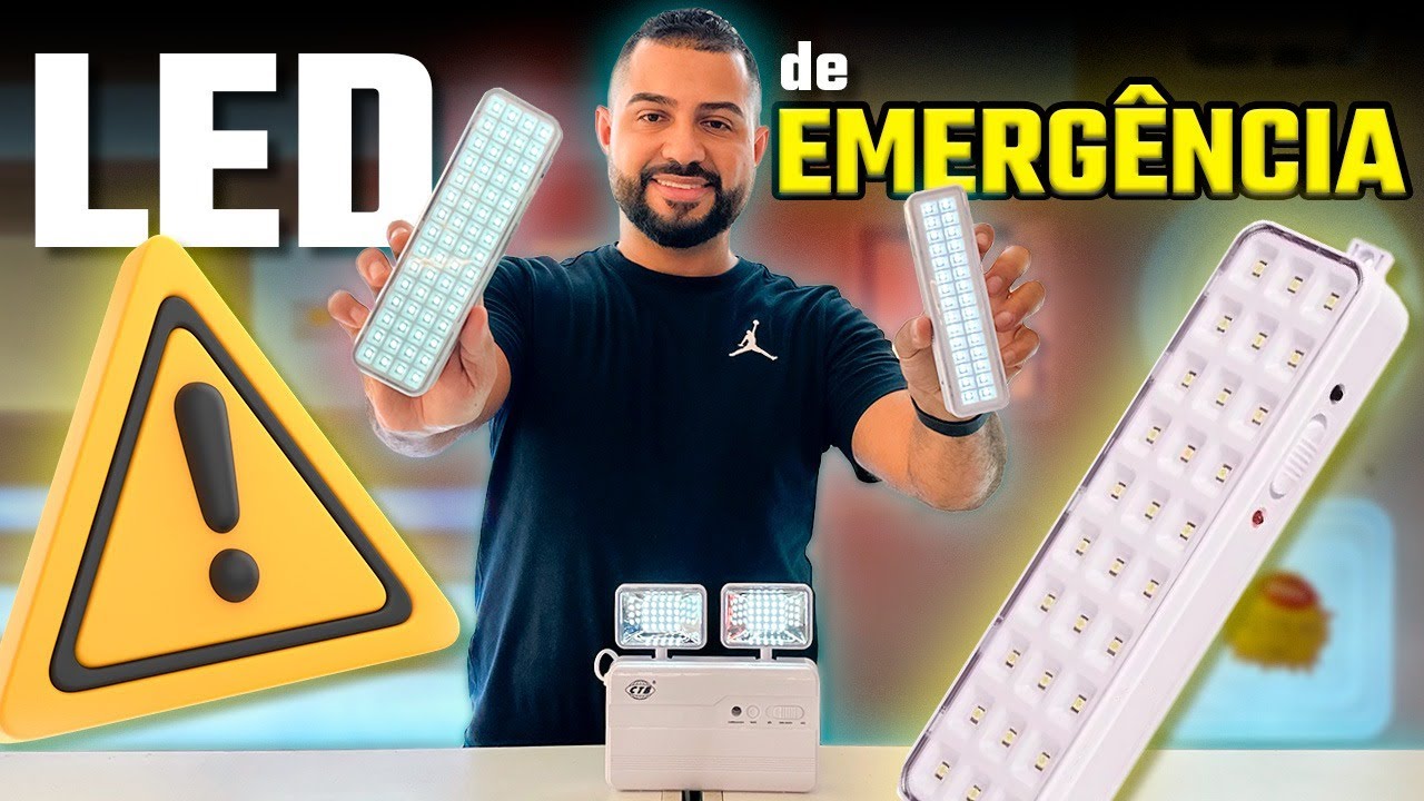 NÃO FIQUE SEM LUZ | Luminária de EMERGÊNCIA LED recarregável DIVERSOS MODELOS!