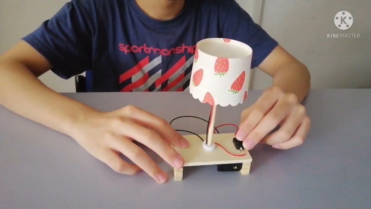 [UNIK] DIY Table Lamp Button Switch Tutorial / Cara Membuat Lampu Mini DIY Projek RBT 自制小台灯